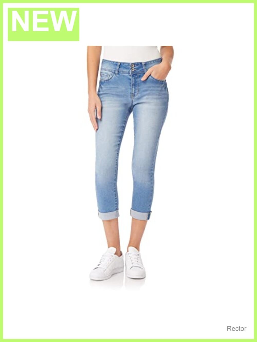 Ultra Cropped Insta Soft Denim Skinny Jeans High Stretch Womens 23.5 Inseam